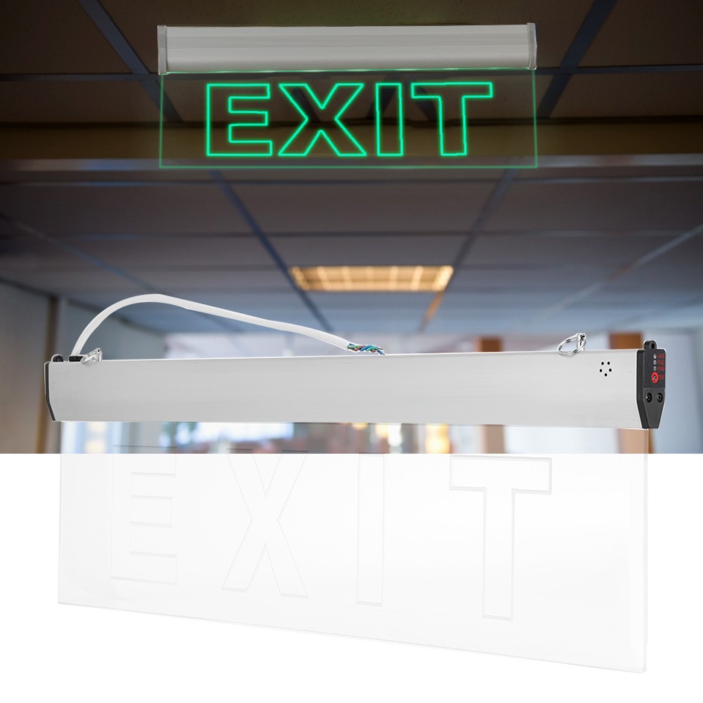 Brand New AC220V 3W LED IP30 600x200mm/23.62x7.87in Emergency Exit Evacuation Indicator Light