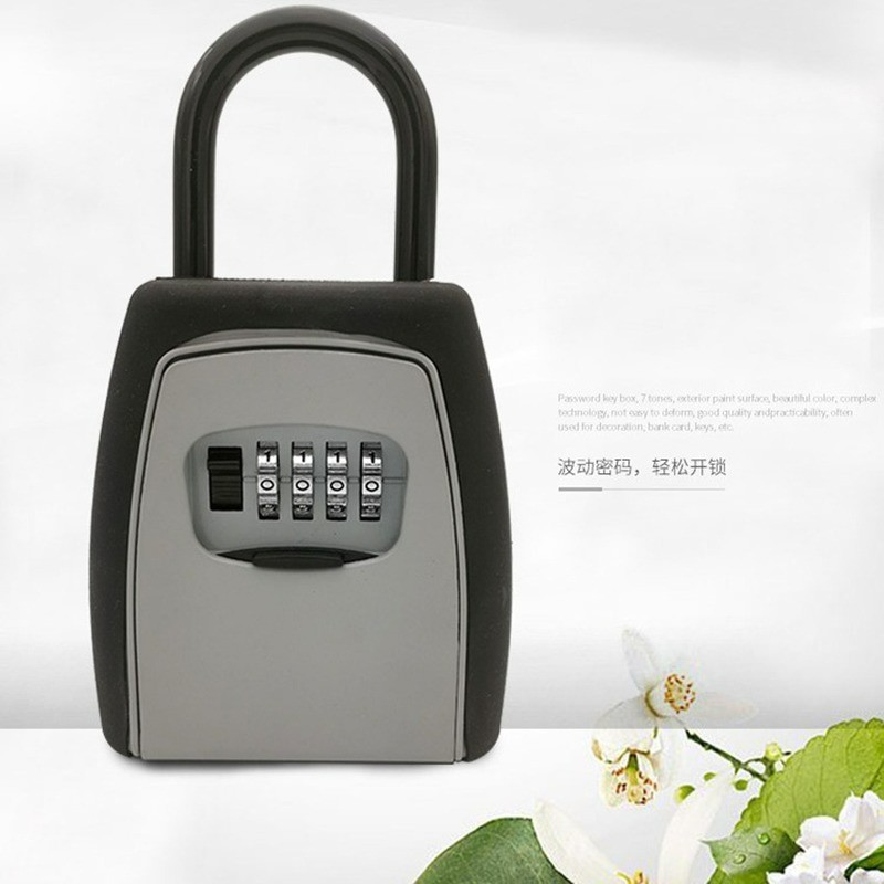 2022 Key Storage Box Lock Security Box Keys Storage Box Lock Use Password Lock Alloy Material Keys Hook Security Organizer Boxes