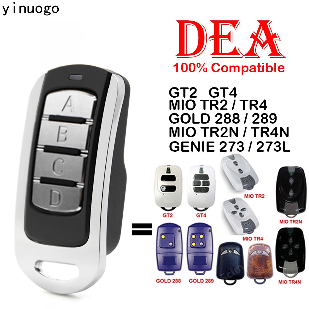 New DEA Garage Remote Control 433.92MHz Replacement dia MIO TR2 TR4 / DEA GT2 GT4 Genie Gold 288 289 Remote Control Gate Opener