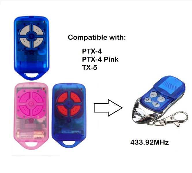 Free Shipping For PTX-4 Pink Garage Roller Door Remote Control Replacement