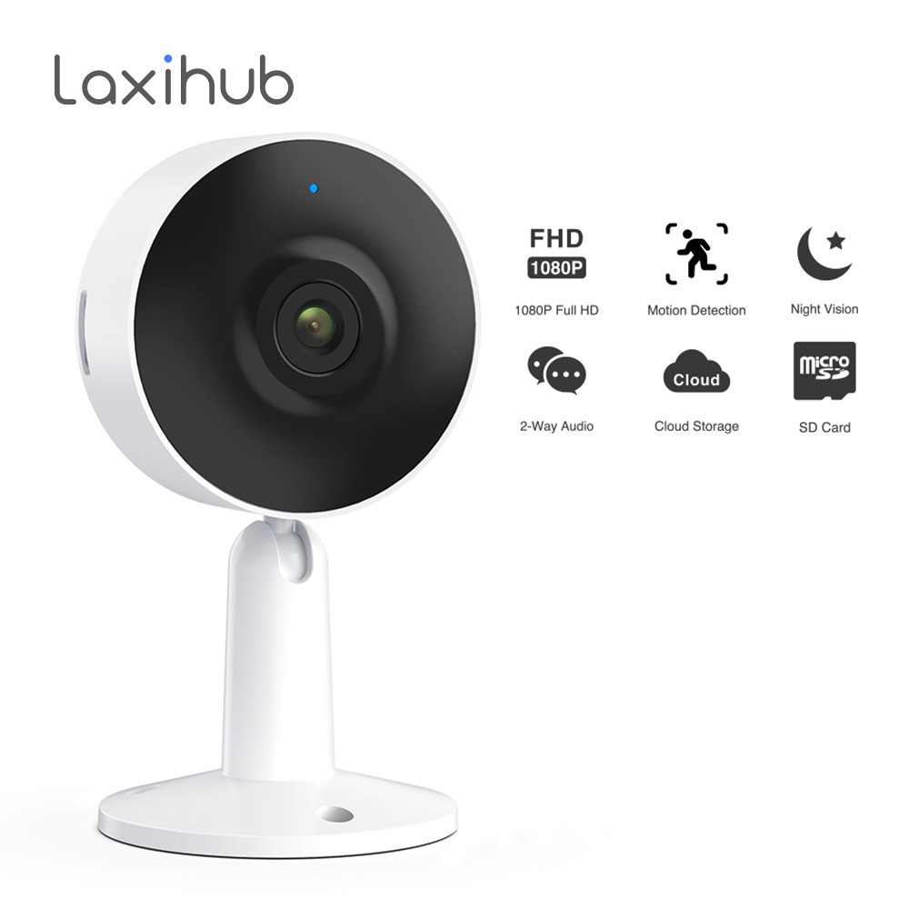 Laxihub 1080P/2K Mini Camera Home WiFi IP Camera Indoor Video Surveillance Security Baby Monitor 3mp Webcam Two Way Audio