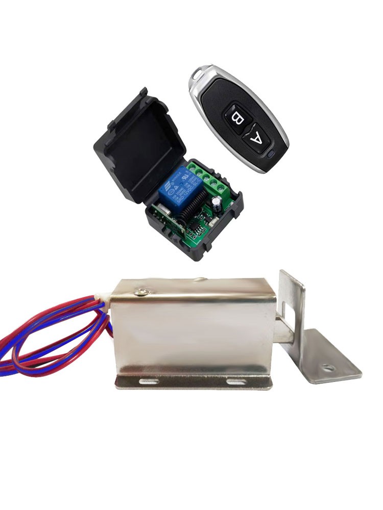 12V Remote Control Electronic Small Cabinet Lock Power Inclined Spring Bolt Solenoid Drawer Latch