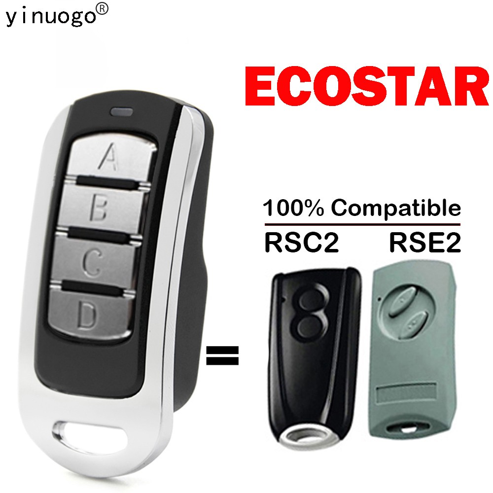 ECOSTAR RSC2 RSE2 Garage Door Remote Control 433.92MHz Replacement ECOSTAR Remote Control Gate Opener Wireless Transmitter