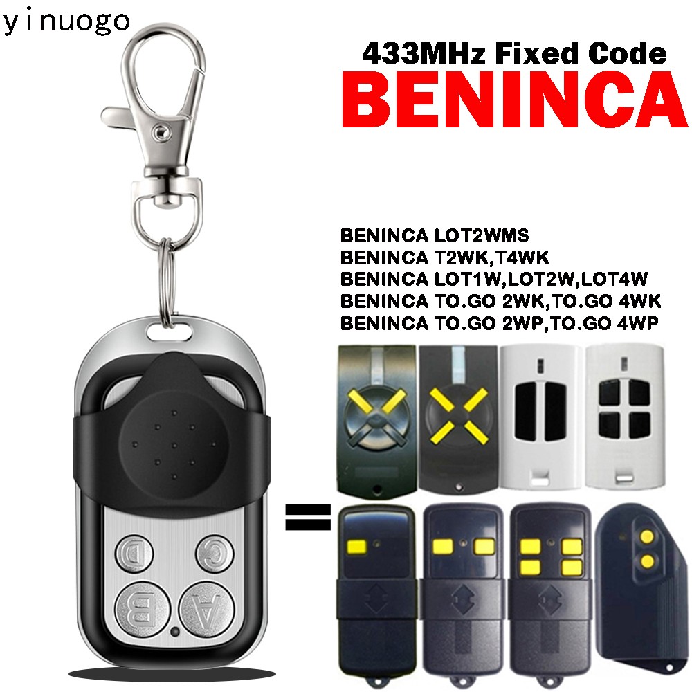 Benca Remote Control Clone BENINCA TO.GO 2WK TO.GO 4WK T2WK T4WK LOT1W LOT2W LOT4W LOT2WMS 433mhz Garage Door Gate Control