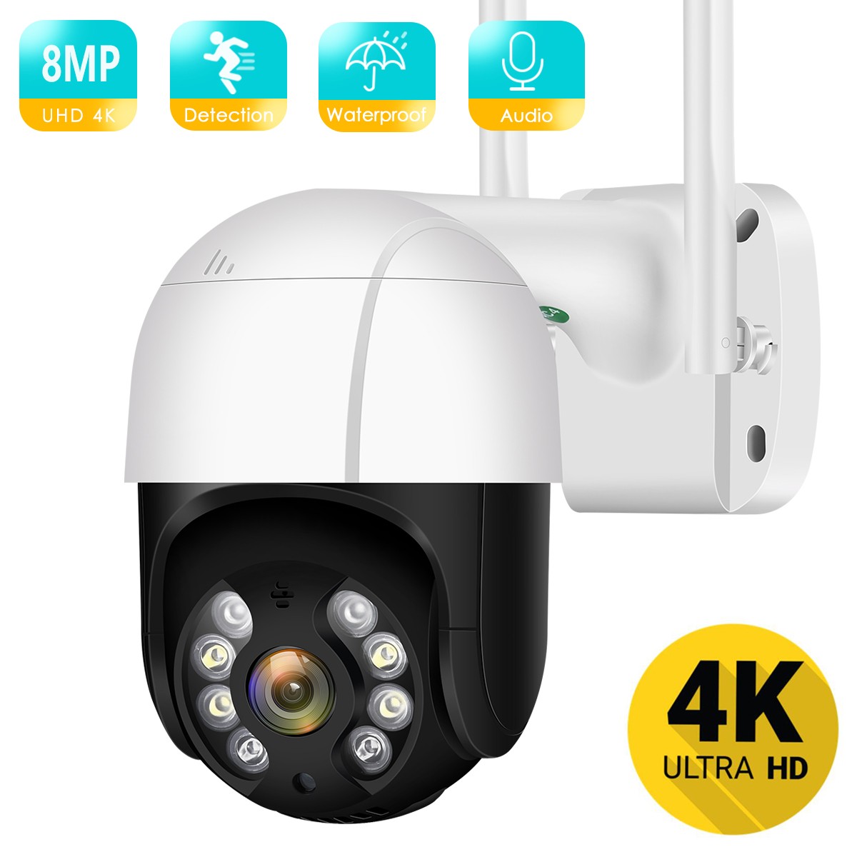 BESDER 4K 8MP 5MP Ultra HD PTZ IP Camera AI Human Detection Waterproof Wireless Security Camera Car Tracking P2P Video Surveillance