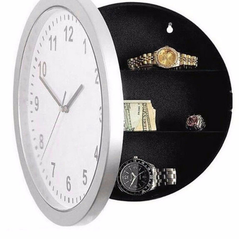 2022 Hidden Safe Large Wall Clock Safety Box Secret Safe Box Money Jewelry Stuff Storage Home Office Cash Safes Wholesale