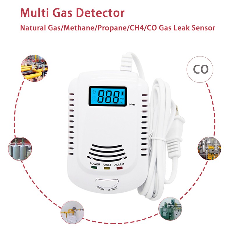 Fire Sensor Security Protection Home Safety Products Personal Alarm Carbon Monoxide Detector LPG CH4 Combustion Analyzer