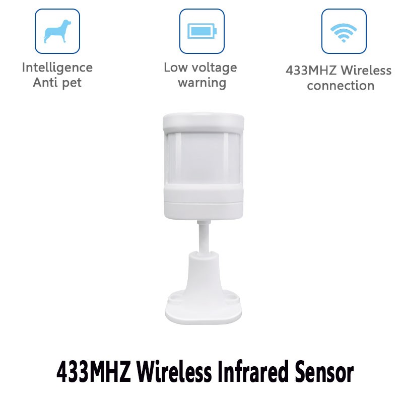 P20 433Mhz PIR Infrared Motion Sensor Detector Wireless Mini Wifi GSM Indoor Security Alarm System Pet Immunity With Battery