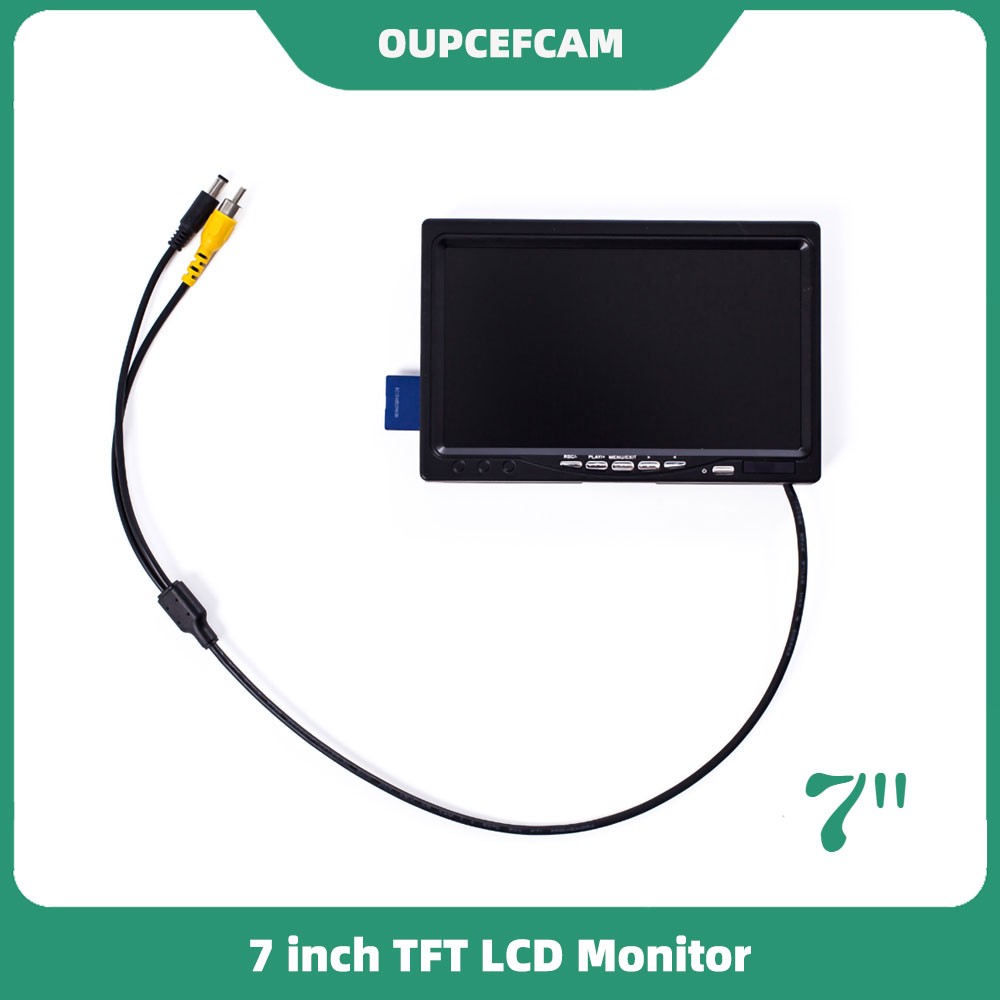 7 inch TFT LCD Monitor Display with DVR Video Recording Function 8GB SD Card Fit Underwater Camera Industrial Endoscope WP70 WP71