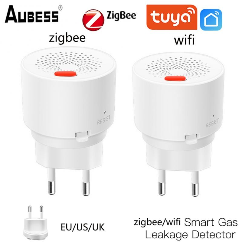 WIFI/ZigBee Tuya Smart Gas Detector Sensor 70DB Smart LPG Gas Detector Leak Sensor Home Security Alarm Smart Life