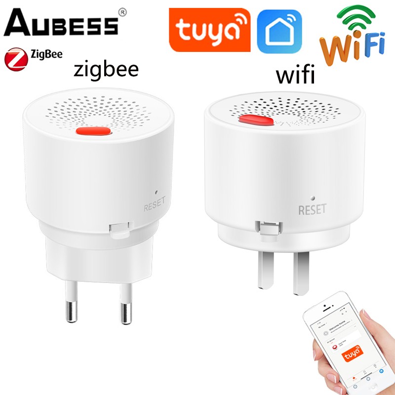 Zigbee/wifi gas detector combustible household smart gas alarm sensor wifi home alarm system tuya smart/smart life APP Aubess