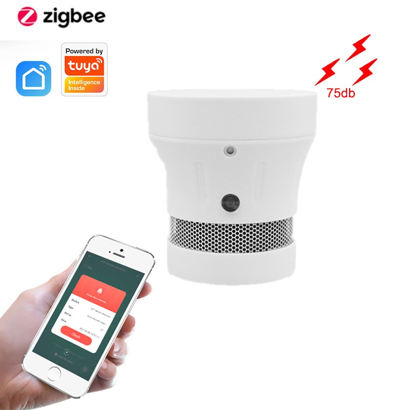 Tuya wifi/zigbee smoke alarm standalone smoke detector sensor fire protection smart home protection system firefighters fire