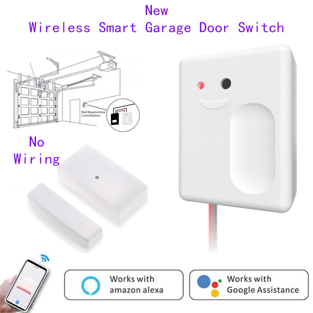 Tuya Smart Home Smart WiFi Garage Door Switch Wireless Remote Control Opener Voice Remote Control Timing Sensor for Alexa Google