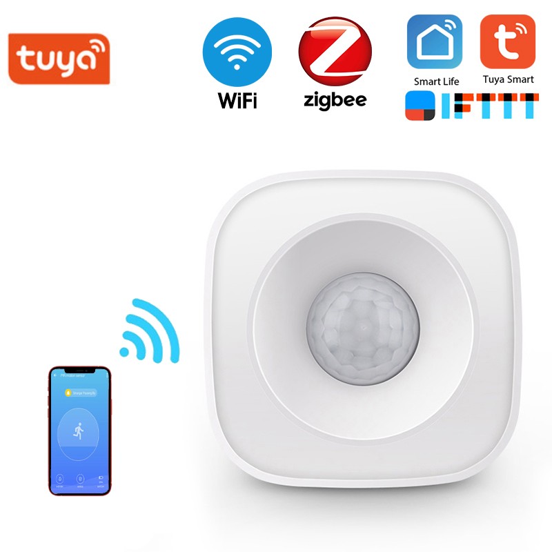 Wifi Human Body Sensor Wireless Smart Body Movement PIR Motion Sensor Zigbee Use With Gateway Tuya Smart Life App