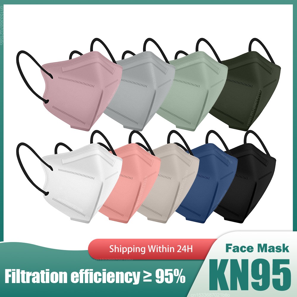 5D قناع وجه واقي KN95 Mascarillas FPP2 5 طبقات FFP2 Mascarillas الالوان FFP2mask الكبار تنفس KN 95 Mascherina FFPP2