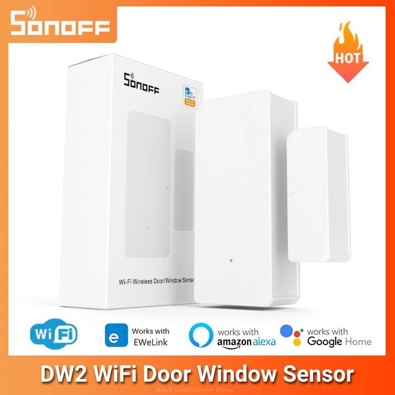 SONOFF DW2 WiFi Magnetic Door Window Sensor Smart Home Security Alarm Open/Closed Detector eWeLink App Alerts