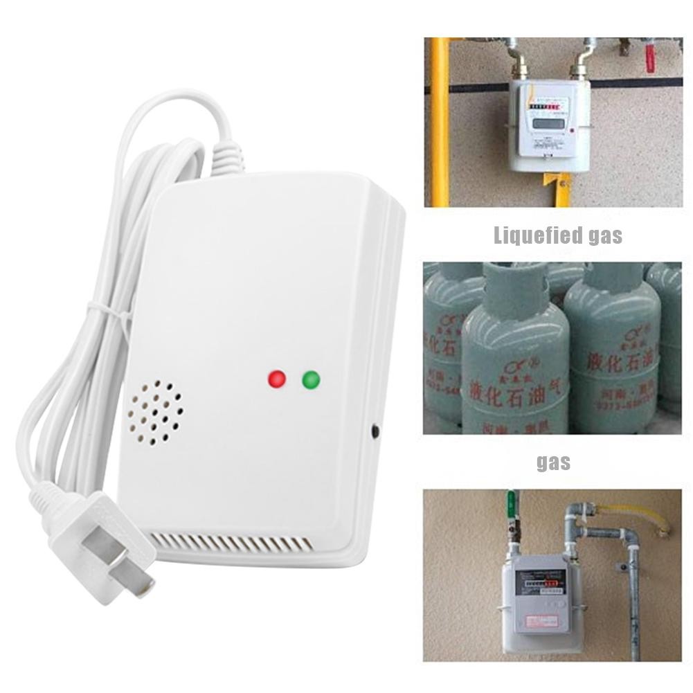 AT-300 Gas Leak Detector Combustion Propane Butane 220V 50Hz Natural Gas Sensitive Alarm Detector Home Security Sensitive Detector