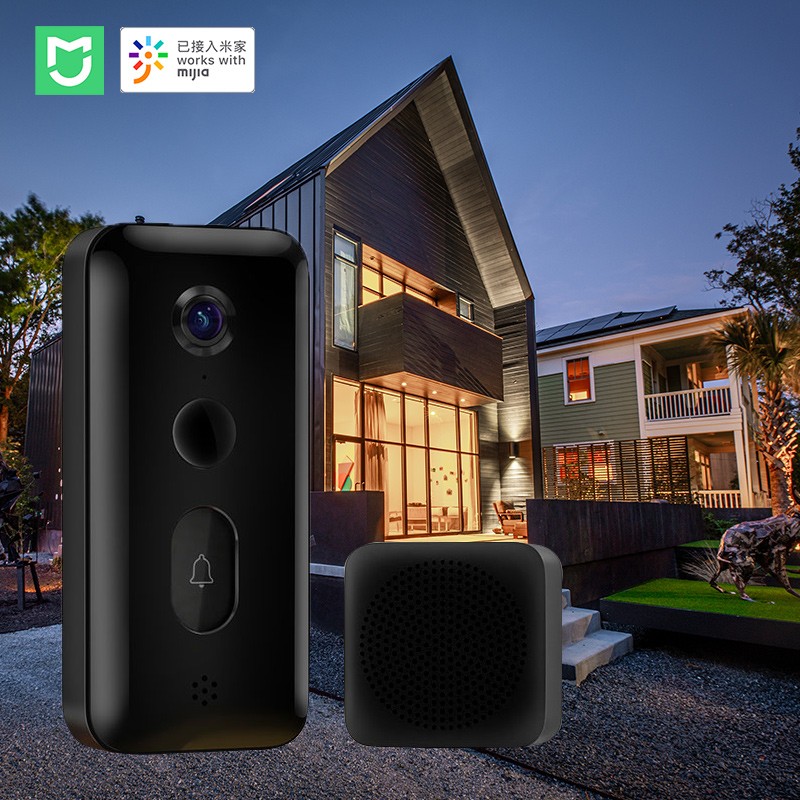 2022 Xiaomi Smart Doorbell 3 Camera WIFI Video 180 Field of View 2K HD Resolution AI Humanoid Recognition Remote Real-time View