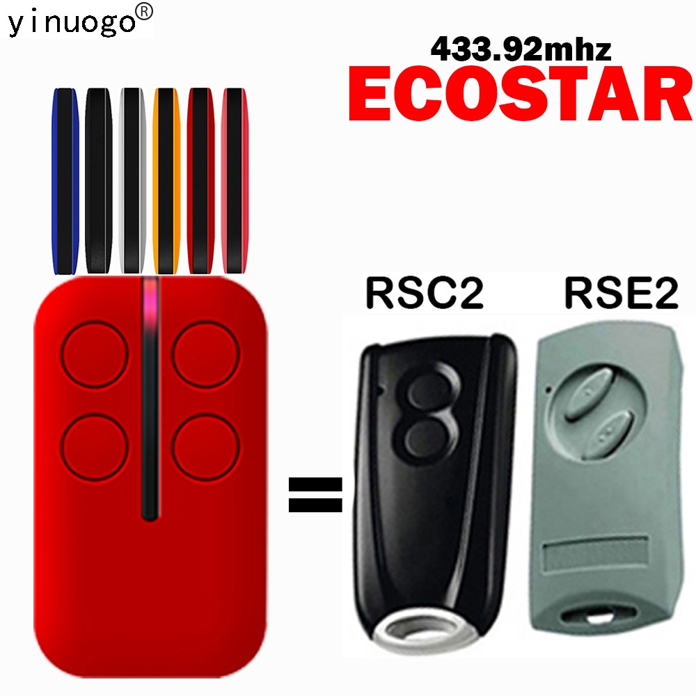 ECOSTAR RSE2 RSC2 433.92 ميجا هرتز باب المرآب التحكم عن بعد استبدال ECOSTAR باب بريموت كنترول فتاحة لاسلكية الارسال مفتاح