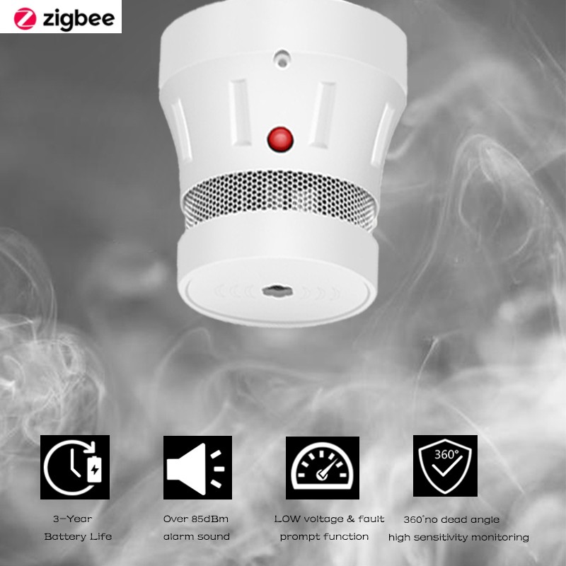 Smoke Detector Infrared Photoelectric Sensor Fire Alarm DIY For Wifi Zigbee Smart Home Security System Tuya Anti Firefighter