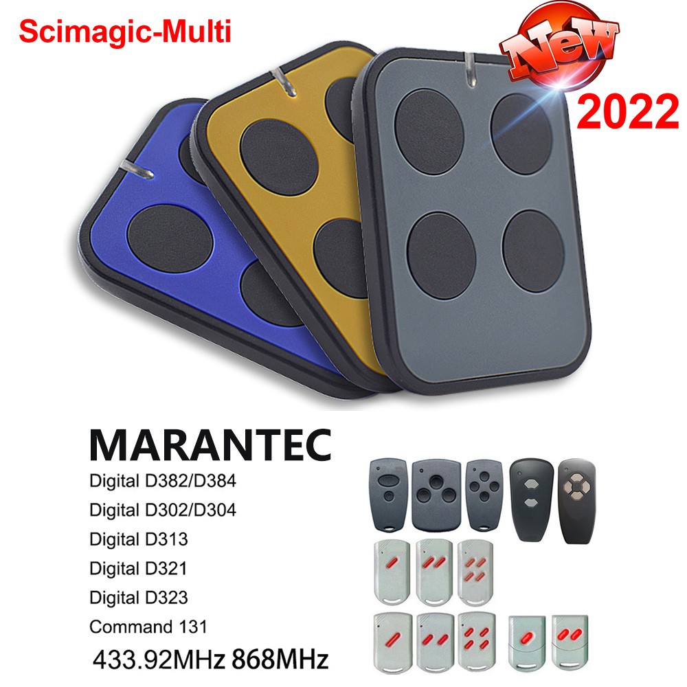 Copy Marantec D382 D384 D302 D304 Garage Obstacle Controller Digital 868mhz 433mhz Remote Control Panel to Garage