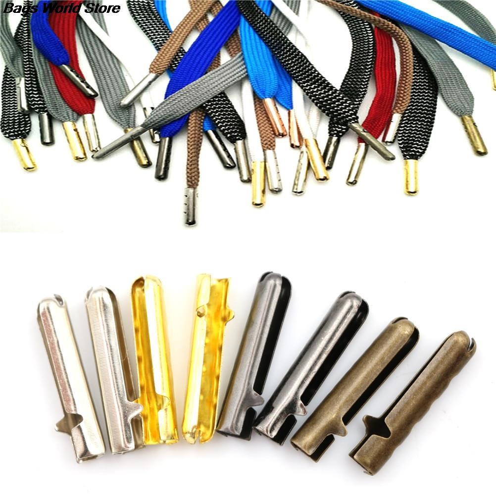 10pcs Women Men Shoe Lace Tips Replacement Head for Shoestrings Bullet Aglets Round Accessories for DIY Shoelaces 4 Styles