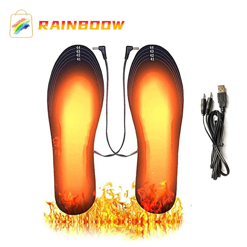 USB Heated Shoe Insoles Feet Warm Sock Heating Pad Electric Insoles Washable Warm Thermal Insoles Unisex Plantillas Para Los