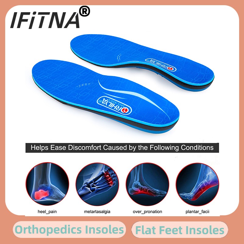 Plantar Fasciitis Arch Support Orthotic Insoles Male Female Shoe Inserts, Flat Feet Orthotic Sole Running Athletic Sports Cushion