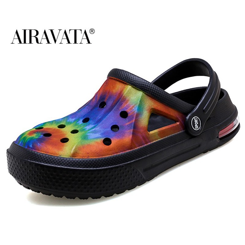 2021Airavata Crocks sandals hole shoes beach sandals home slippers men and women camouflage summer garden shoes