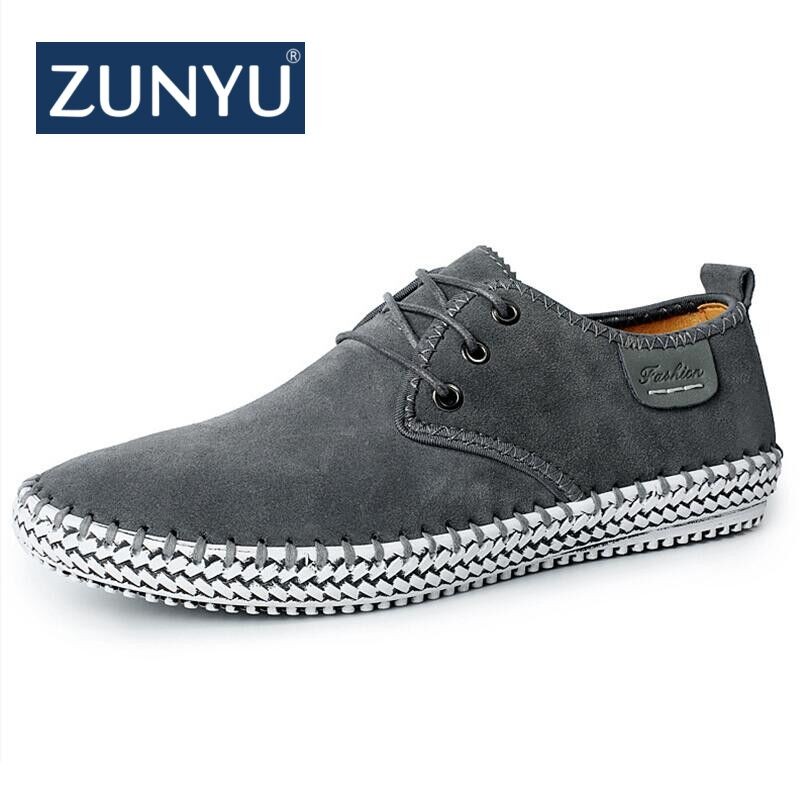 ZUNYU - Men's Suede Flat Oxford Shoes Simple Design Casual Formal Leisure Shoes Spring 100%