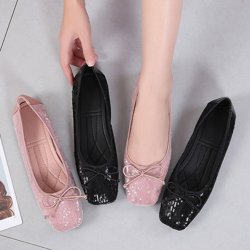 Elegant Comfortable Women Ballet Flats Shoes Bowknot Shoes Autumn Spring New Shoes zapatos planos de mujer 35-44