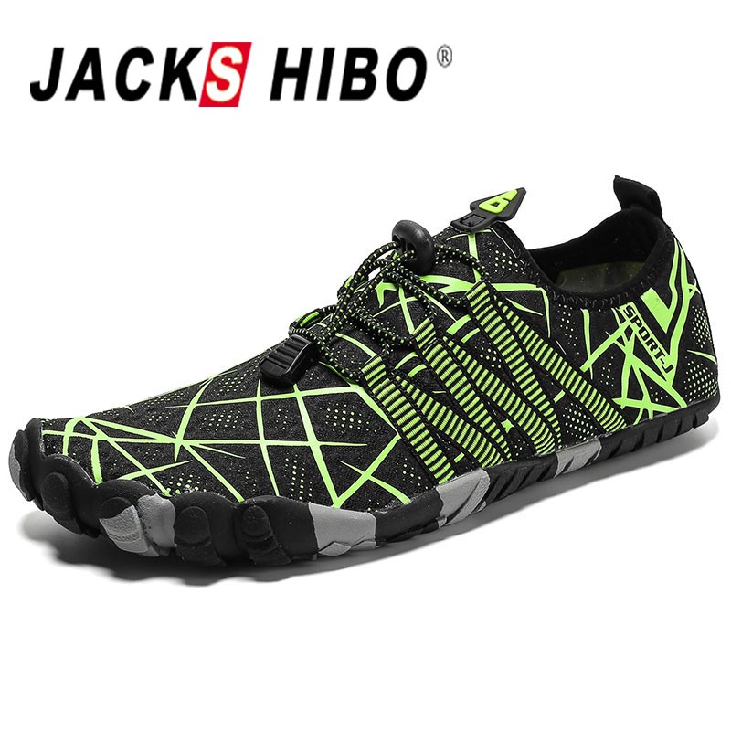 JACKSHIBO Men's Quick-drying Beach Shoes Barefoot Sneakers Breathable Walking Water Shoes Women's Surf Wading Sports Aqua