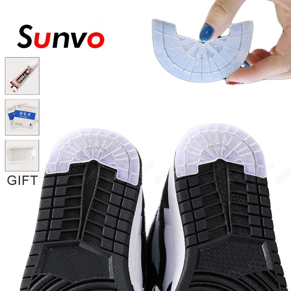 Sunvo Heel Sole Protector Sneakers Men Women Shoe Repair Rubber Sole Replacement Anti-slip Wear-resistant Self-adhesive Outsole