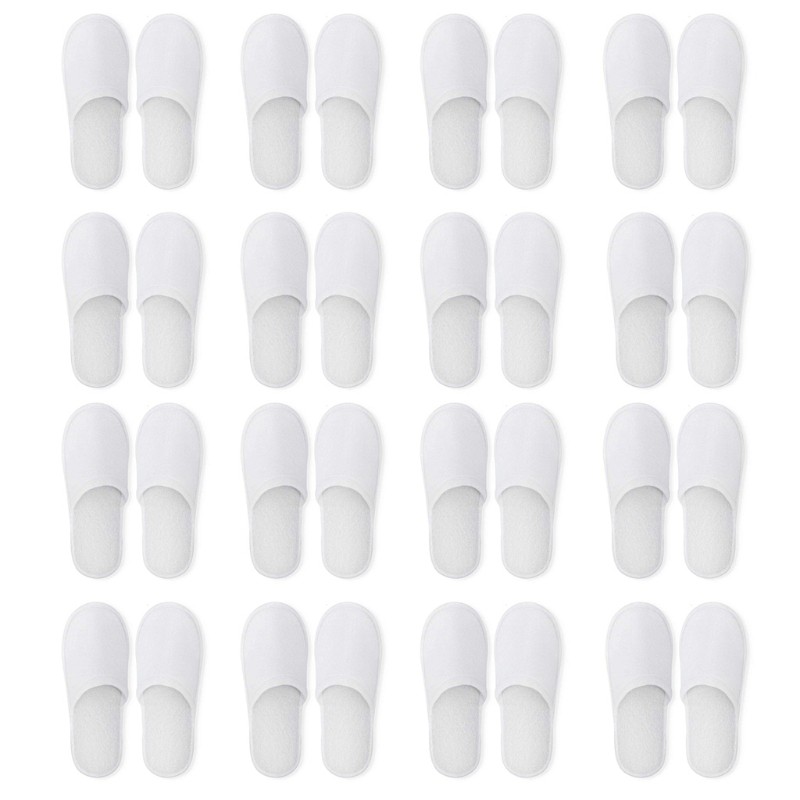 12 Pair Closed Toe Disposable Slippers Women Men Ultra Thin Brushed Plush Non-slip Disposable Slippers For Home Hotel Guest Use