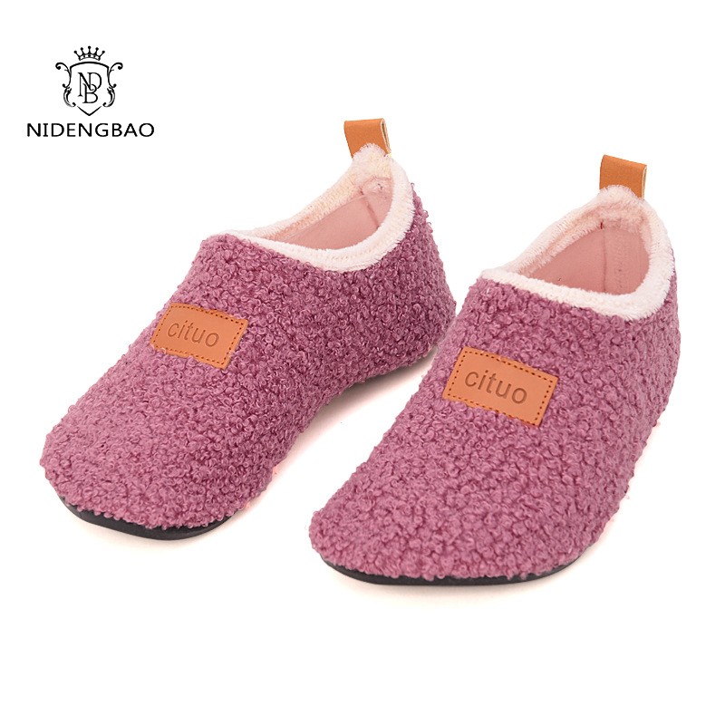 Winter Kids Girls Boys Warm Walkers Infant Baby Winter Women Shoes Soft Cute Mom Baby Indoor Slippers Children Floor Shoes