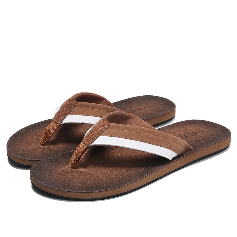 Summer High Quality Slippers Men Toe Hot Sale Toe Sandals Thick Soled Men Slippers Flip Flops Platform Shoes Indoor Beach Plush PU 802