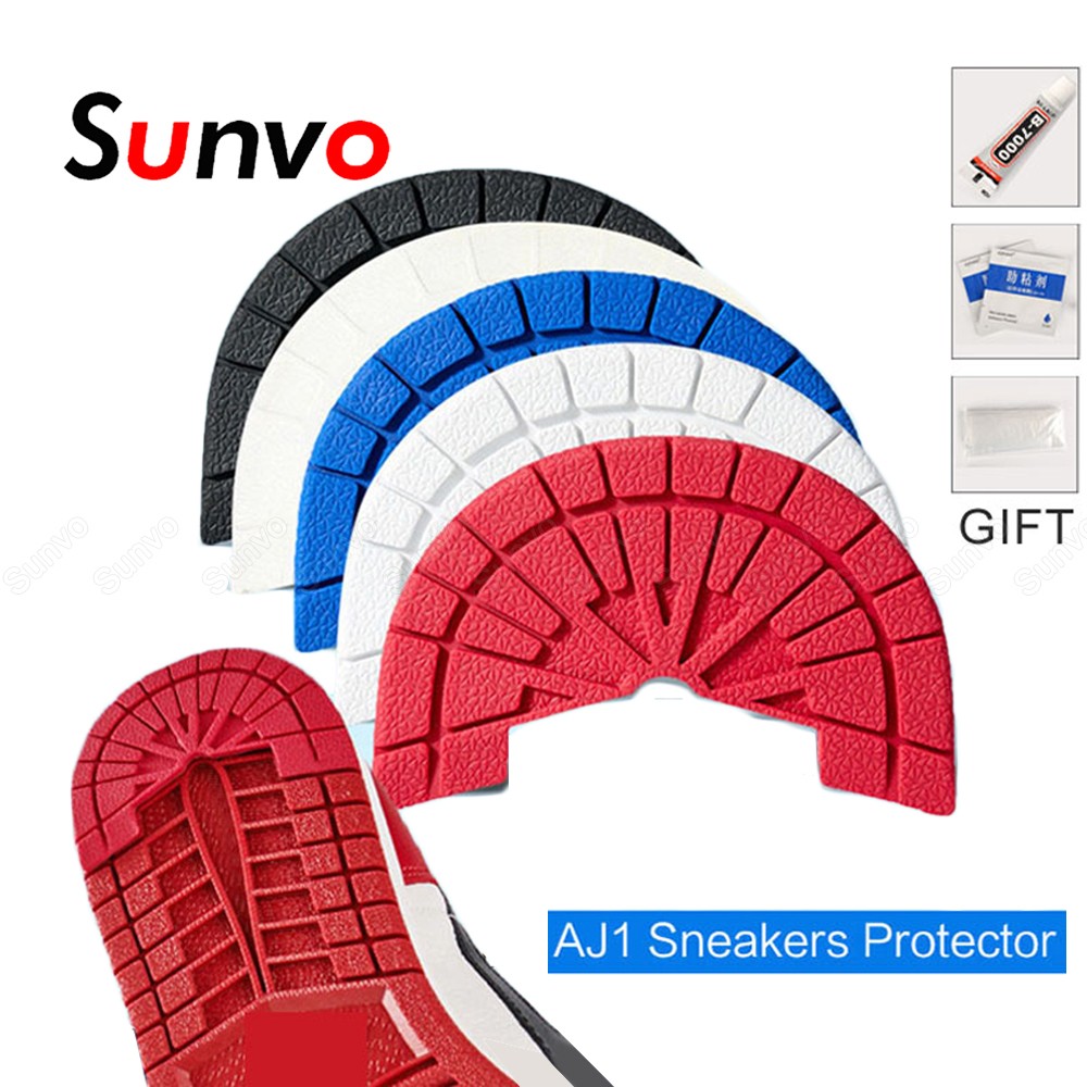 Sunvo Women's Sneakers Anti-slip Shoes Sole Protector Stickers Insoles for Men's Self-adhesive Shoes Repair Rubber Soles