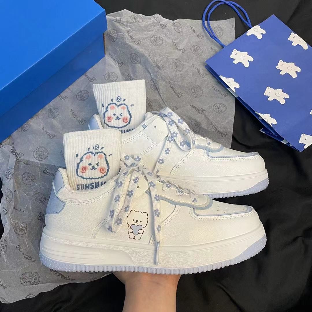 2021 Fashion Women Sneakers Kawaii Shoes Anime Stripes Casual Harajuku Winter Vulcanized Women White Dropshipping