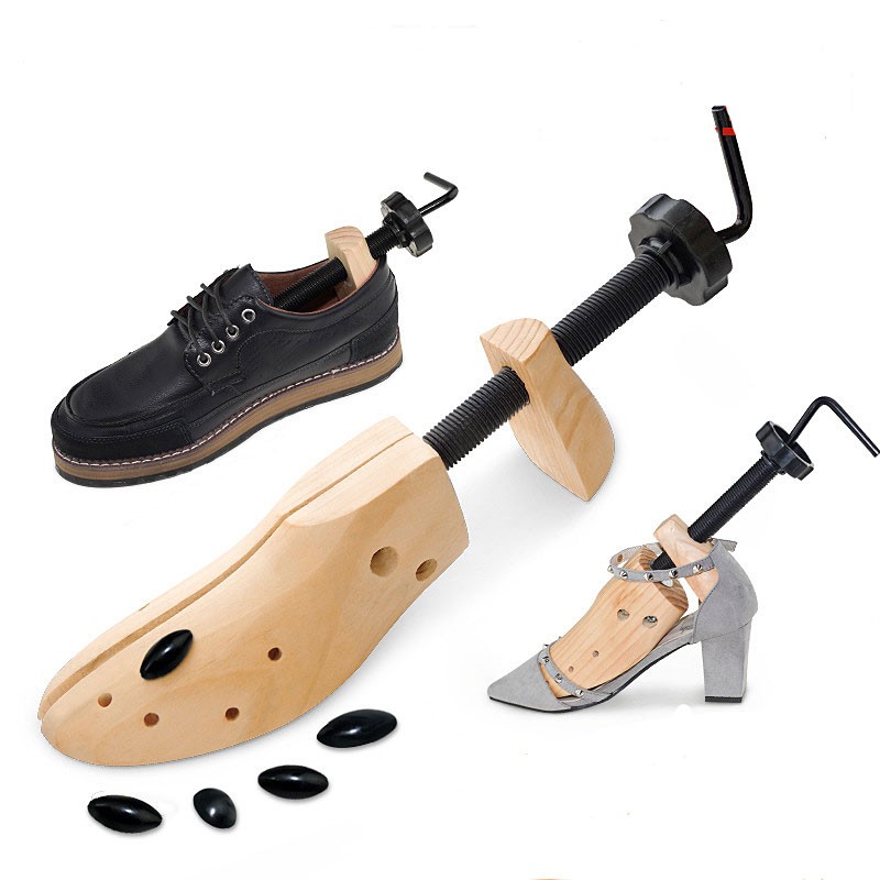 FamtiYaa 1pc Wooden Shoe Trees Adjustable Shoe Stretcher Mens Womens Flats Pumps Shoes Expander Shaper Rack