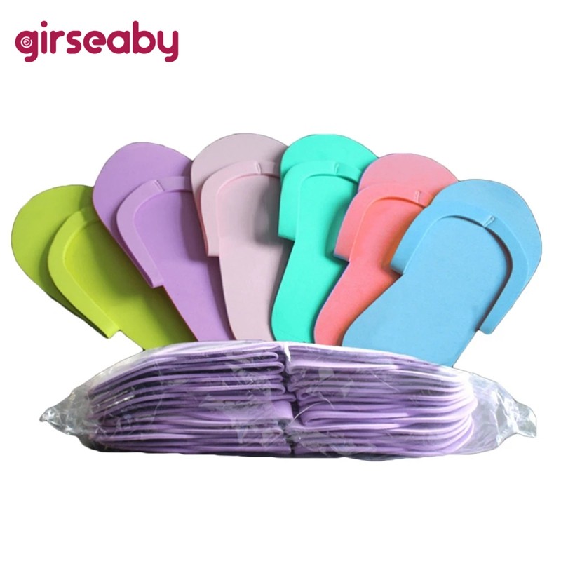 Girseabi 48 Pairs Disposable Slippers Portable Travel Foam Shoes EVA Sandals Beach Spa Flip Flop Hotel Nail Salon Pedicure Tools