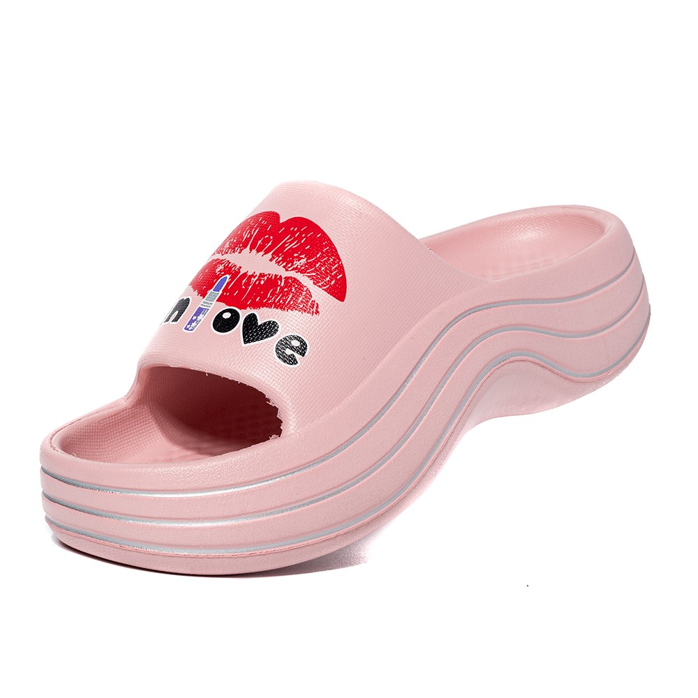 Sexy Lips Print Women Summer Slippers Fashion EVA Thick Platform Beach Sandal Home Slippers Non-slip Flip Flops for Women