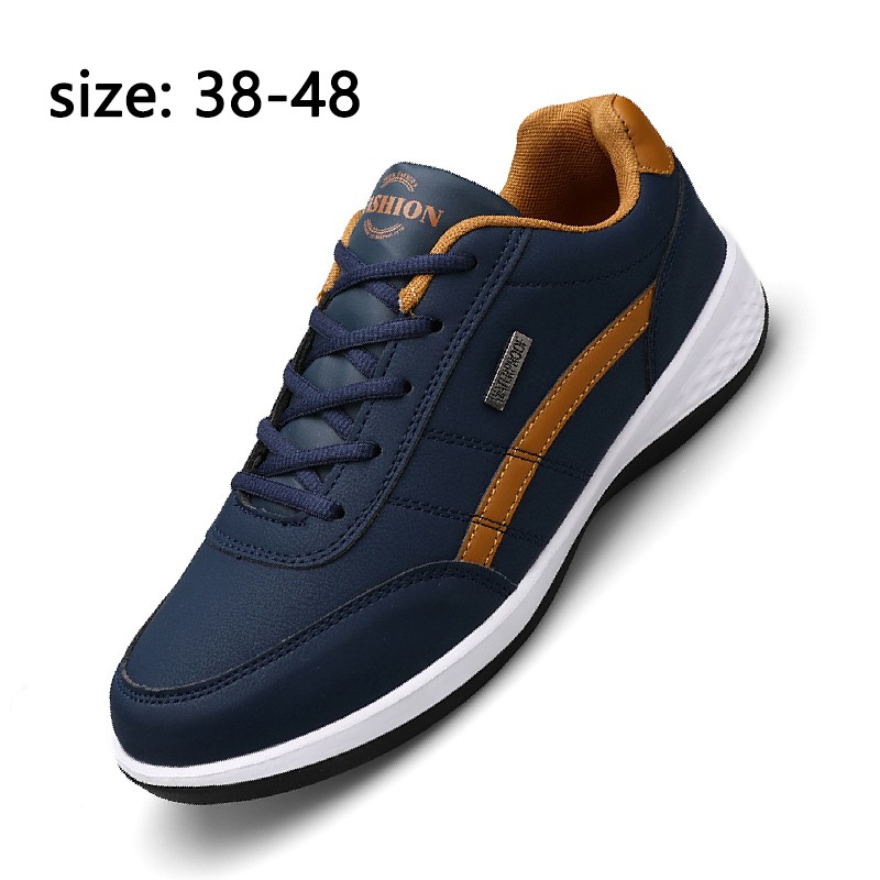 Men's leather shoes trend sneakers Italian casual shoes breathable leisure male sneakers non-slip shoes men's vulcanized shoes