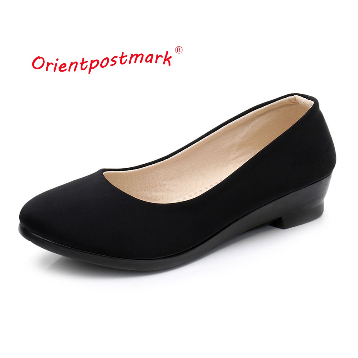 Black Ballet Shoes Women Office Work Boat Shoes Canvas Moccasin Shoes Pregnant Women Loafers