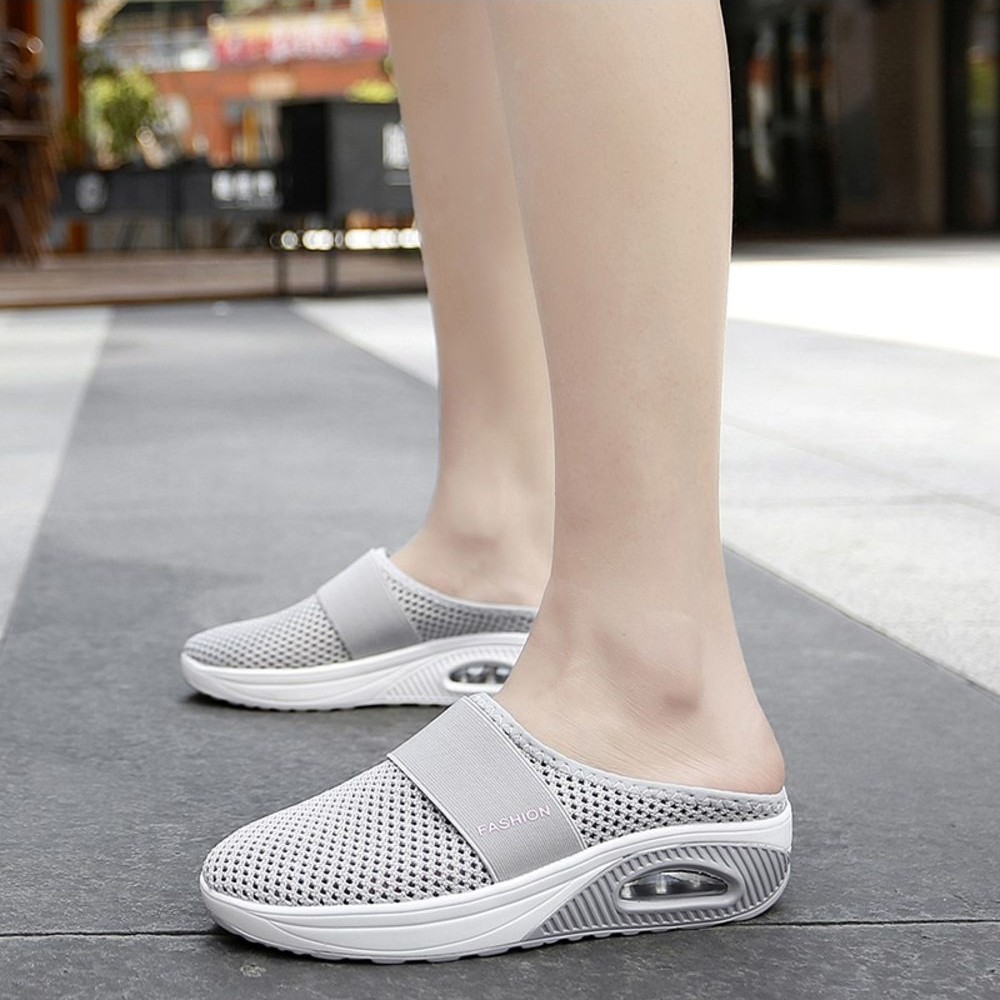 WONTIF Slides For Women Washable Slingback Orthopedic Slides Sandals Sports Air Cushion Slip On Orthopedic Diabetic Walking Shoes