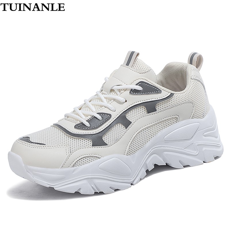 TUINANLE Sneakers For Women Vulcanizing Shoes New Female Black White Platform Thick Sole Running Casual Ladies Shoes Tenis Feminino