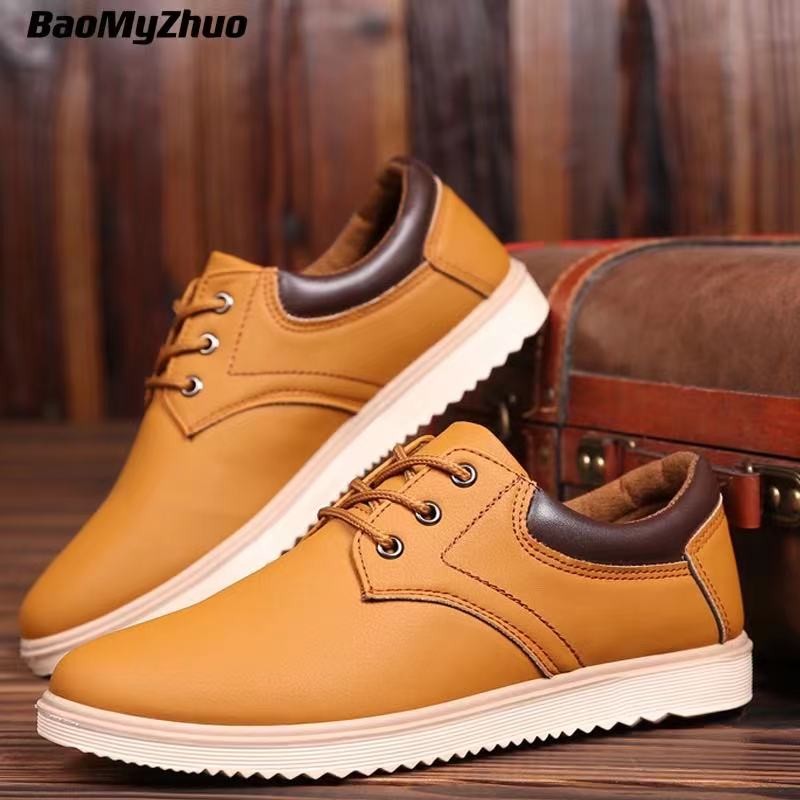 Leather casual shoes for men 2021 autumn winter original brand luxury platform oxfords shoes male walking breathable sneakers