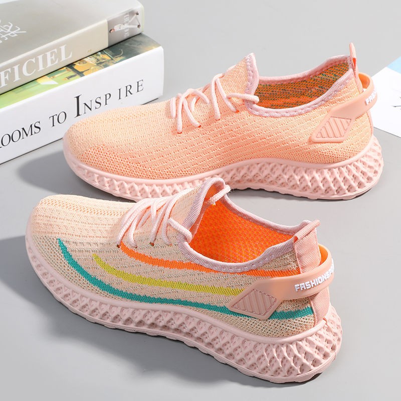 Spring Autumn Breathable Mesh Shoes Women Slip On Casual Walking Outdoor Sports Sneakers Koean Fashion Ladies Vulcanized Shoes