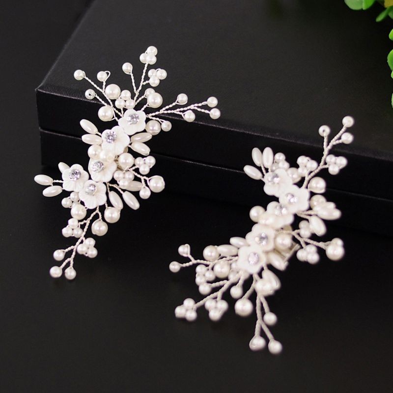 1pc Simulated Pearl Shoe Buckle Floral Beads Elegant DIY High Heel Charms Women Shoes Clips Buckle Fashion Sandals Decoration