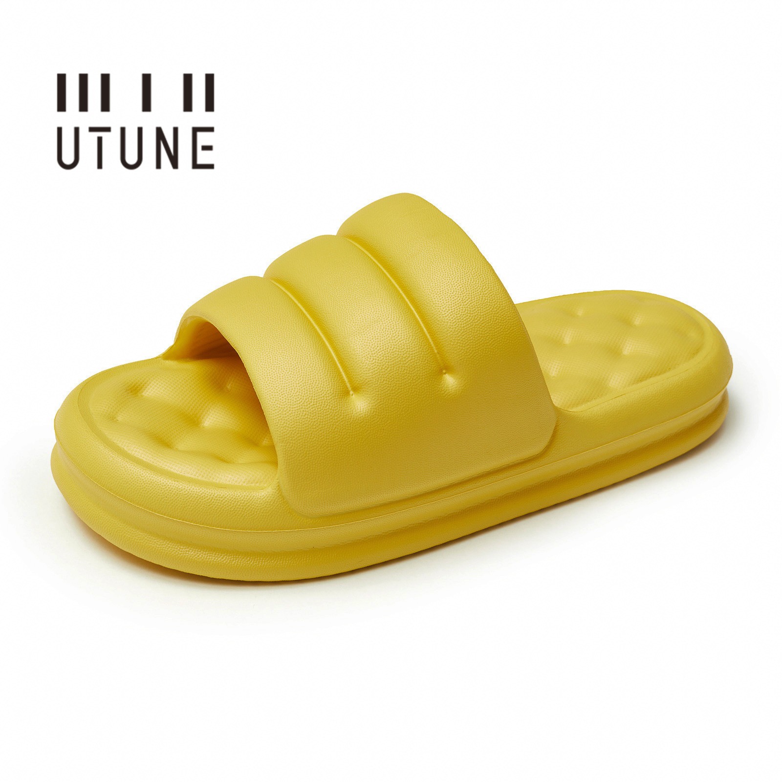 UTUNE Sofa Sandal Slides for Women Slippers Super Soft Indoor Shoes Sandals Men Platform EVA 4cm