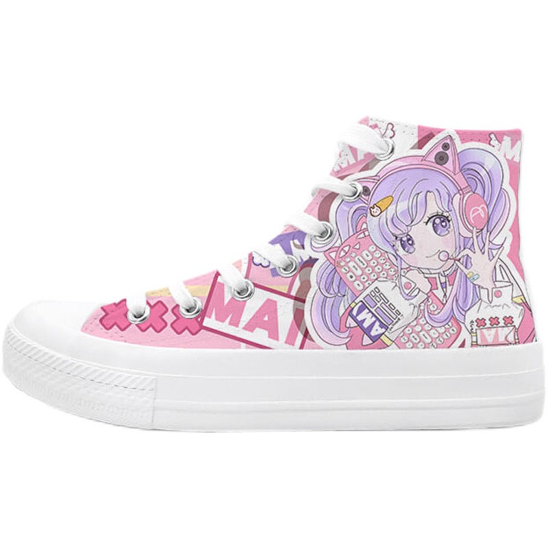 Japanese Cartoon Anime Printing Cool Girl Vulcanized Shoes Spring Autumn High Quality Canvas Shoes Student Gift Jk Casual Shoes